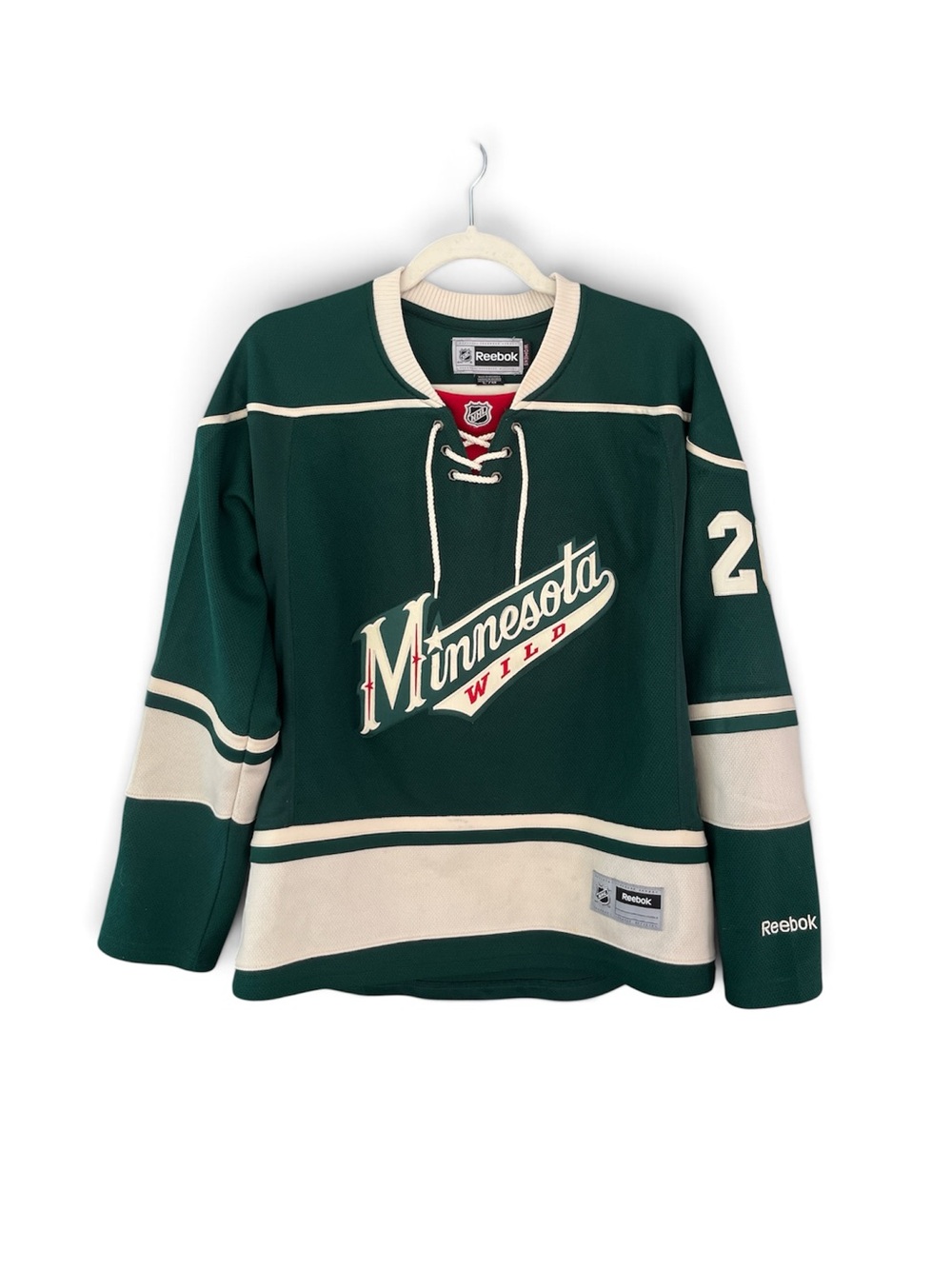 Authentic Minnesota Wild NHL Reebok Green Hockey Jersey #20